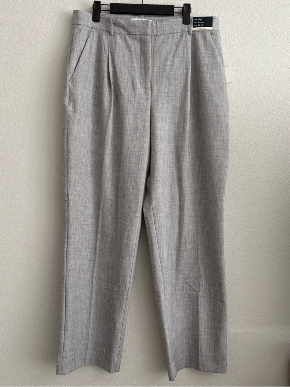 Abercrombie Curve Love Tailored Straight Leg Pants